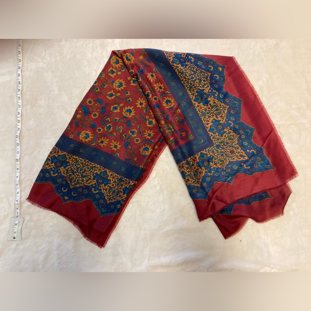 Betmar Made In Italy 100% Polyester Multi-Colored Beautiful Scarf/Wrap.
